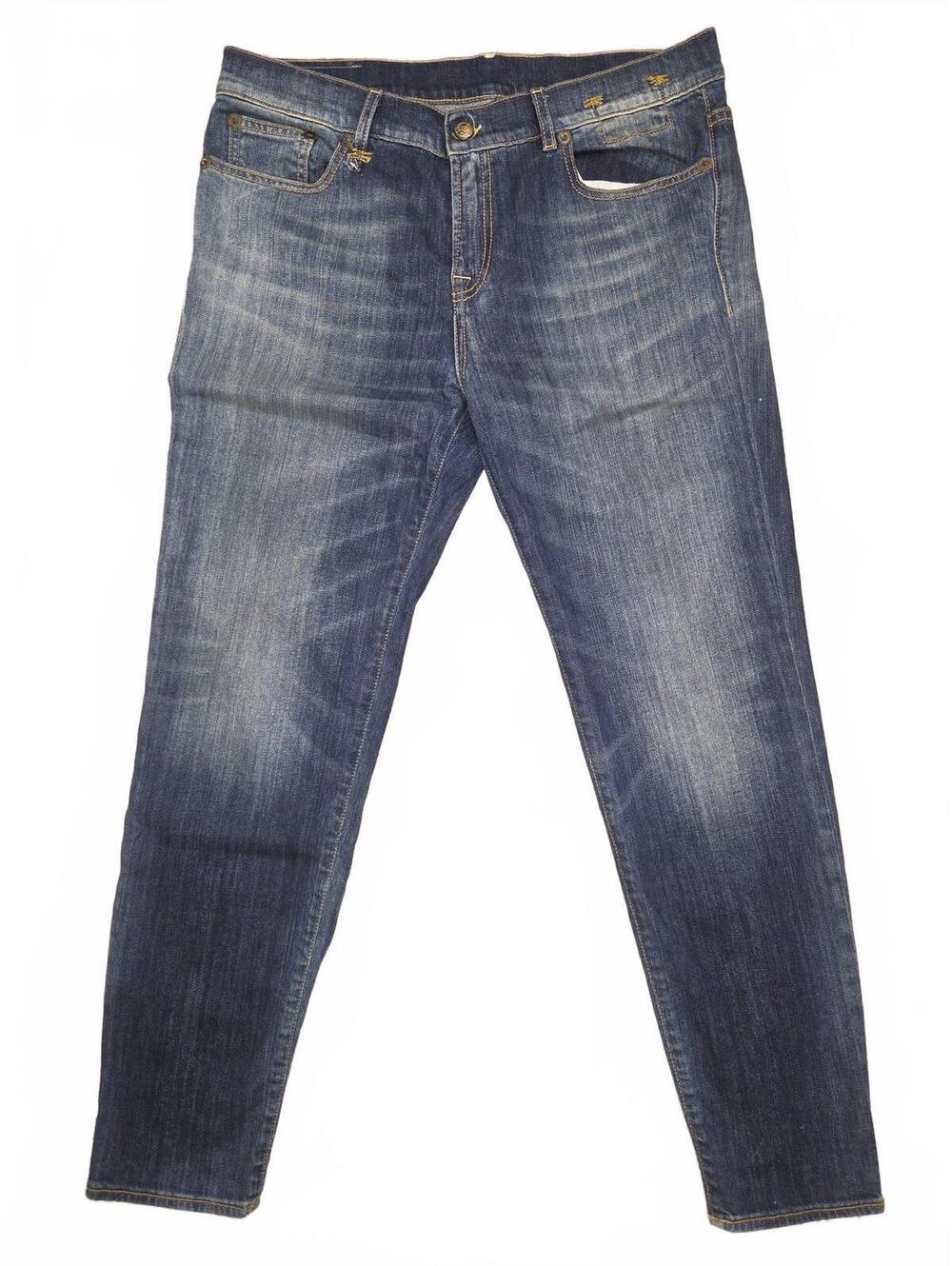 R13 Relaxed Skinny Designer Faded Blue Jeans Size 30